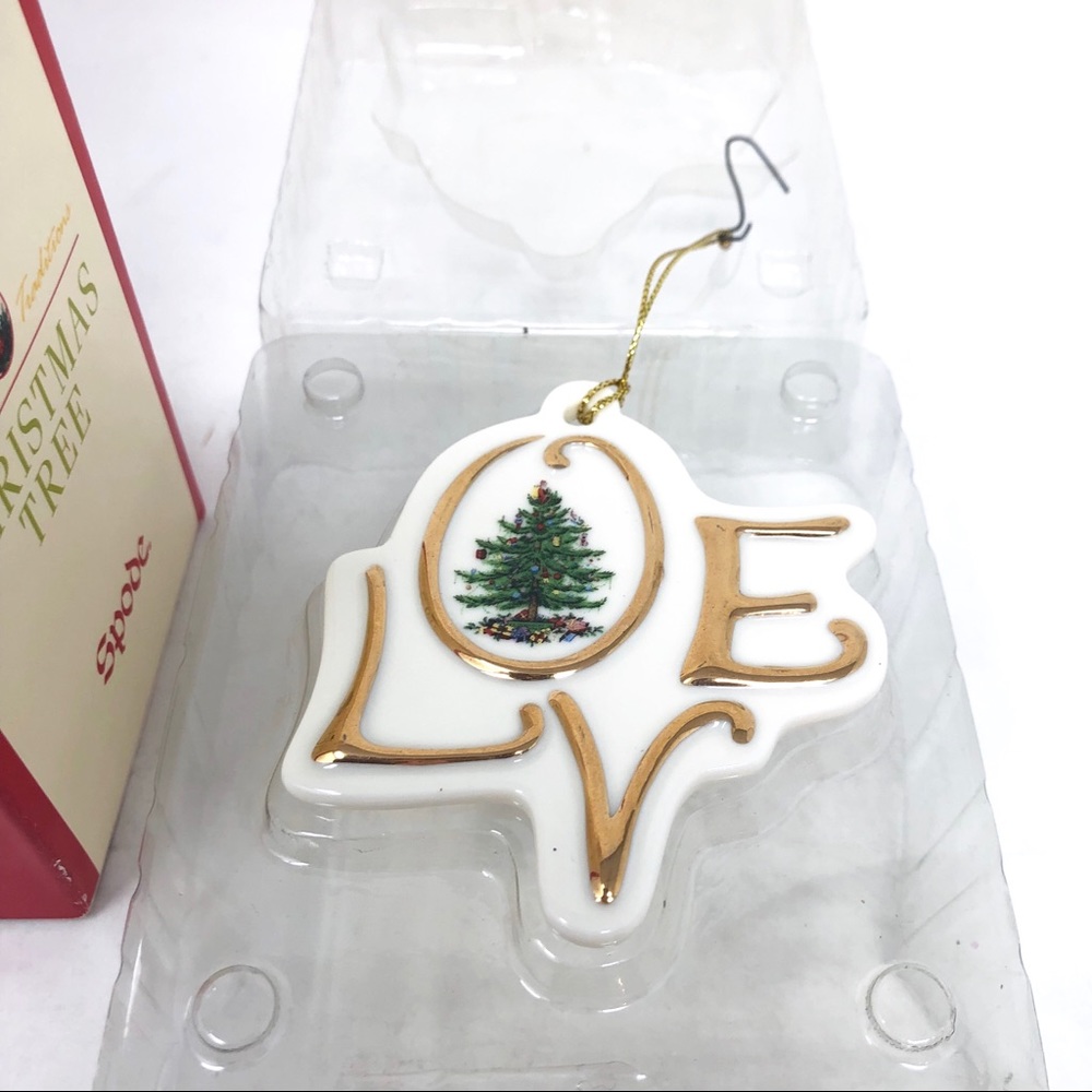 Spode Porcelain Christmas Tree LOVE Ornament - Picture 7 of 7